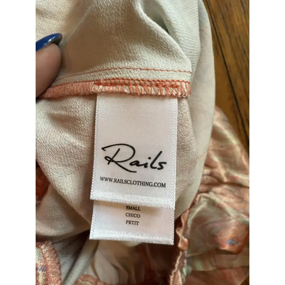 Rails Top Shorts Set Womens Small Extra Small Pastel Marble Ida Leighton Lounge - Picture 5 of 10